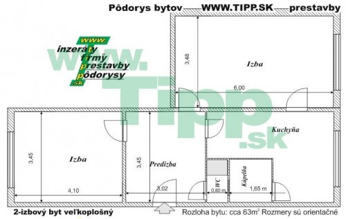 2-izbový byt veľký 2x6M pôdorys.JPG